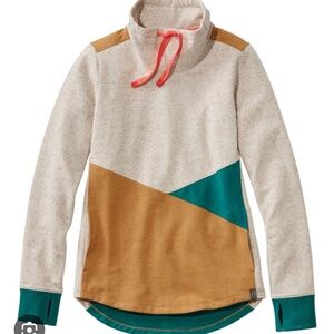 Women's L.L.Bean Cozy Mixed-Knit Pullover Colorblock, large